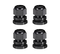 sourcing map 4Pcs M22 Presse-étoupe Joint étanche noir réglable 7mm-12mm fil Dia