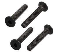 sourcing map 4pcs M5x30mm Vis à Filetage Gauche Tête Fraisée Six Pans Creux Boulon Fixation DIN7991