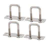 sourcing map 4Pcs M6 20mm Interne Largeur 304 Inoxydable Acier Carré U Boulon avec Hexagonal Écrou Plaque