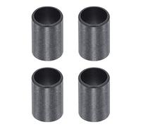 sourcing map 4pcs Manchon Roulements 10mm Alésage 12mm OD Bagues Noir | POM Enveloppé Sans Huile, 20mm Longueur