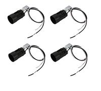 sourcing map 4pcs noir 60mm Haut mur support feu Pendentif lampe E14 Douille Fil