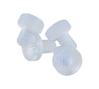 sourcing map 4pcs Pare-chocs de Dessus de Table Meuble en Verre avec Tige butoirs souples glissent anti-collision intégré Dégager 8.5mm