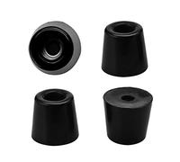 sourcing map 4pcs Patin Pied Chaise Meuble Caoutchouc Tampon Pare-choc Embout Jambe Protection Antidérapant avec Métal Rondelle D19x14xH17mm