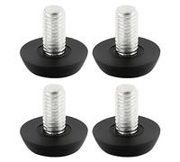 sourcing map 4pcs Pieds de Nivellement Meuble Réglable Pied Réglable Patin de Meuble Jambe Pied de Table Chaise Protection Plancher Glisse 8 mm Filetage 23 mm Base de Dia Noir