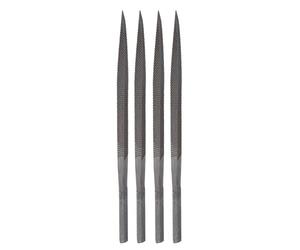 sourcing map 4pcs Pneumatique Triangle Fichiers Ensemble 5mm x 80mm Trempé Roulement Acier Grossier Coupe Dents Main Outils pour Métal Bois Affûtage