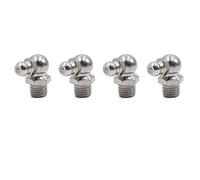 sourcing map 4Pcs Raccord Graisseur Coudé 90° M8x1 Acier INOX pour Voiture