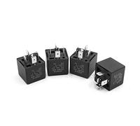 sourcing map 4Pcs Relais 5 Broches 48V 40A Noir Universel pour Auto