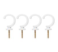 sourcing map 4Pcs Retenue de Rideau Supports de Rideaux Muraux (Blanc)