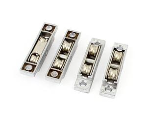 sourcing map 4pcs Roue poulies de fenêtre roulette 13 mm Essieu rotatif Double rouleaux