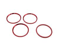 sourcing map 4pcs Roue Rouge Aluminium Centre Hub Anneau décoratif Cercle
