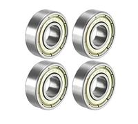 sourcing map 4pcs Roulement à Billes à Gorge Profonde 698ZZ Double Bouclier | en Acier Carbone, 8mmx19mmx6mm