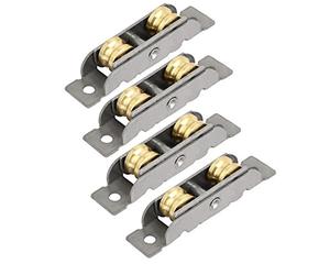 sourcing map 4pcs roulette porte coulissante verre Poulie de fenetre Double Roue 12mmx8mm