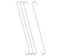 sourcing map 4Pcs S Suspendu crochet 500mm Extra Long Acier Argenté