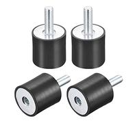 sourcing map 4pcs Silent Bloc M8 Mâle/Femelle Support Caoutchouc Amortisseur Vibration Isolateur Choc Absorbeur D30mmxH30mm