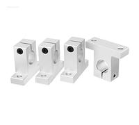 sourcing map 4pcs SK20 mouvement linéaire serrage en aluminium Rail Guide soutien à arbre Diamètre 20 mm