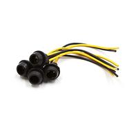 sourcing map 4Pcs T10 Adaptateur Support De Cale pour Feux Supplémentaires | En Caoutchouc, Haute Résistance Thermique, Installation Facile, Protection Courts-Circuits, Couleur Câble Aléatoire
