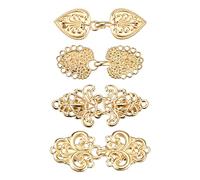 sourcing map 4pcs Vintage Pull Pinces Cape Fermoir Retro Châle Pinces Pull | Doré, Tourbillonnante Pince Collier Robe Chemise Broche Clip Femme(Doré)