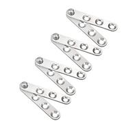 sourcing map 4set Pivot de Porte Charnière rotatif 59mm acier inoxydable 360 Argent