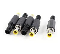 sourcing map 5.0x1.0mm DC Mâle Connecteur Jack Souder Adaptateur Bricolage DC Connecteurs Rechange 5Pcs