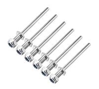 sourcing map 5/16 Pouces Diamètre x 2,4 Pouces Longueur Train Atterrissage Acier Axe Arbre Essieu Moteur avec Écrous pour RC Avion 6Pcs