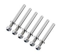 sourcing map 5/32 Pouces Diamètre x 1,7 Pouces Longueur Train Atterrissage Acier Axe Arbre Essieu Moteur avec Écrous pour RC Avion 6Pcs