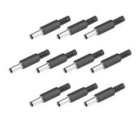 sourcing map 5.5 x 2.1mm DC Mâle Connecteur Alimentation Fourniture Terminaux Adaptateur Bricolage DC Connecteurs Rechange 10Pcs