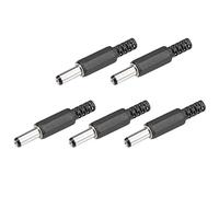 sourcing map 5.5 x 2.1mm DC Mâle Connecteur Jack Adaptateur Bricolage DC Connecteurs Rechange 5 Paquet