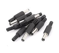 sourcing map 5.5x2.1mm DC Mâle Connecteur Alimentation Fourniture Terminaux Souder Adaptateur Bricolage DC Connecteurs Rechange 10 Paquet