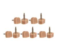 sourcing map 5 Paires TPU Haut Talon Chaussures Remplacement Tap Casquettes pour Femmes Haut Talon Chaussures 2.4mm Broche, 10x9mm Forme U Talon Réparation Casquettes, Beige