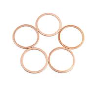 sourcing map 5 pc 32mm Dia Interne Joint étanchéité rondelle cuivre Forme Joint torique O