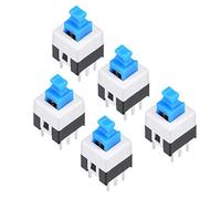 sourcing map 5 pc 6 Pin Légère PCB Bouton poussoir verrouillage Interrupteur Tact 7x7x12mm