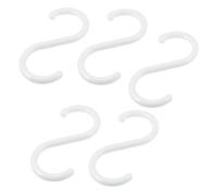 sourcing map 5 Pc Blanc Plastique Forme S Support Porte Accueil Paniers Vêtements
