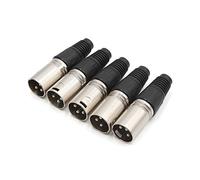 sourcing map ? 5 pcs 3 Broches Male XLR Audio MIC Microphone Charge Scooter Adaptateur Connecteur