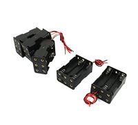 sourcing map 5 Pcs 6 x 1.5V AAA Capacité Noir Plastique Batterie Support Boîtier Boîte