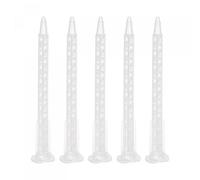 sourcing map 5 Pcs Époxy Tubes Mélangeur statique, 4,17 pouces Plastique Résine Mélange Buse Plat Boucle pour AB Colle Adhésif Pistolet Applicateur 50ml Cartouches, Blanc