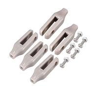 sourcing map 5 pcs Gris Nylon Clevis M2 23 mm Longueur W Noix Vis | 23 mm x 6 mm x 7.5 mm