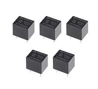 sourcing map 5 Pcs JQC-3FF-S-H DC 12V Bobine SPST 4 Broche PCB Relais puissance électromagnétique
