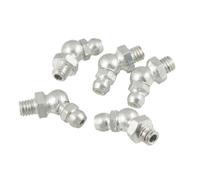 sourcing map 5 Pièces Graisseur M6 x 1 Coudé 45° Métal Nippel de Hydraulique Raccord