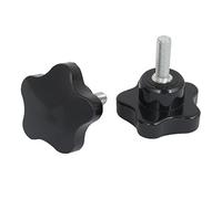 sourcing map 50 mm M8 x 25 mm Filetage mâle étoile Vis à tête sur serrage Bouton 2pcs