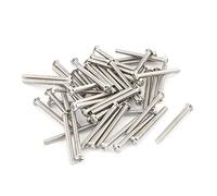 sourcing map 50 PC M2x20mm Tête Ronde en Acier Inoxydable Vis Vis à métaux