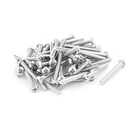 sourcing map 50 pcs # 8-32 x 1-1/2" acier inoxydable tête bombée Phillips vis vis