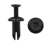 sourcing map 50 pcs Noir Voiture Plastique enfoncer Fixation Agrafes Rivet Bouclier 5mm x 9mm x 11mm