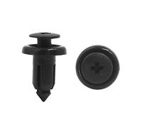 sourcing map 50 Pièces Plastique Noir retenue axe poussée agrafes Fixation Rivet pour 7mm Diamètre Trou
