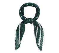 sourcing map 50 S Foulard Col Plissé pour Femmes Losange Mouchoir Pois Bandana Cheveux Enroule Bandeaux Vert foncé 102x45cm / 40x18 pouces (Lxl)