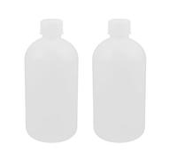 sourcing map 500ml Boîtier de stockage de produits chimiques de laboratoire Bouteille en plastique à bouche étroite 2 Pcs