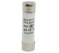 sourcing map 500V 25A 10 x 38mm Cylindre Capuchon Céramique Fusibles 20 Pcs