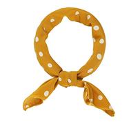 sourcing map 50cm 1950s Vintage Retro Pois Square Écharpe Tête Cou Écharpes Fanchon Foulard Gingembre M