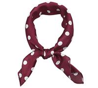 sourcing map 50cm 1950s Vintage Retro Pois Square Écharpe Tête Cou Écharpes Fanchon Foulard Rouge M