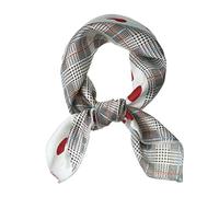 sourcing map 50cm femmes amour coeur soyeux foulards carrés foulard cou cheveux chouchous écharpe foulard rouge 50 * 50cm/19.69 * 19.69 inches(L*W)