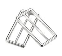 sourcing map 50mm(1.97") Métal Slide Sangle Réglable Boucle Attache Argenté 4pcs